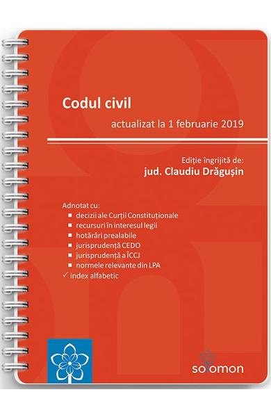 Codul civil. Actualizat la 1 februarie 2019