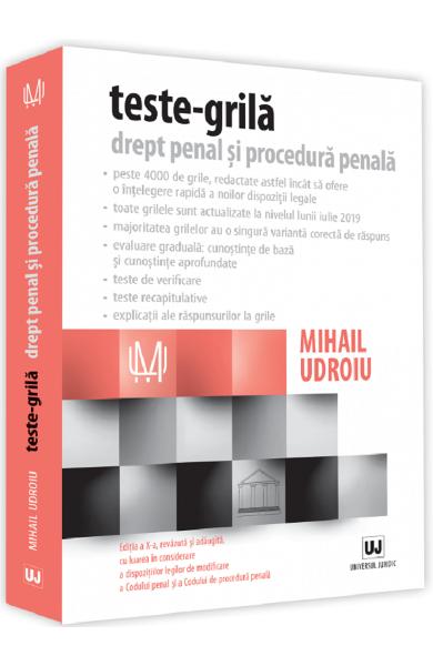 Teste-grila. Drept penal si procedura penala Ed.10