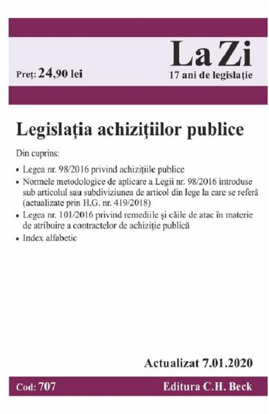 Legislatia achizitiilor publice Actualizat la 7.01.2020